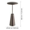900924_DIMENSION_0001 | Eglo Romania Veioză PICCOLA LED 2.8W cu baterie IP54 900924