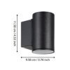 900995_DIMENSION_0001 | Eglo Romania Aplică IZZALINI GU10-LED 2.8W IP44 900995