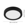 901013_DIMENSION_0001 | Eglo Romania Aplică/Plafonieră FUEVA 5 LED 17W IP20 901013