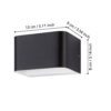 901016_DIMENSION_0001 | Eglo Romania Aplică SANIA 4 LED 6W IP20 901016