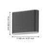 901025_DIMENSION_0001 | Eglo Romania Aplică GRUTTI LED 2X2.9W IP65 901025