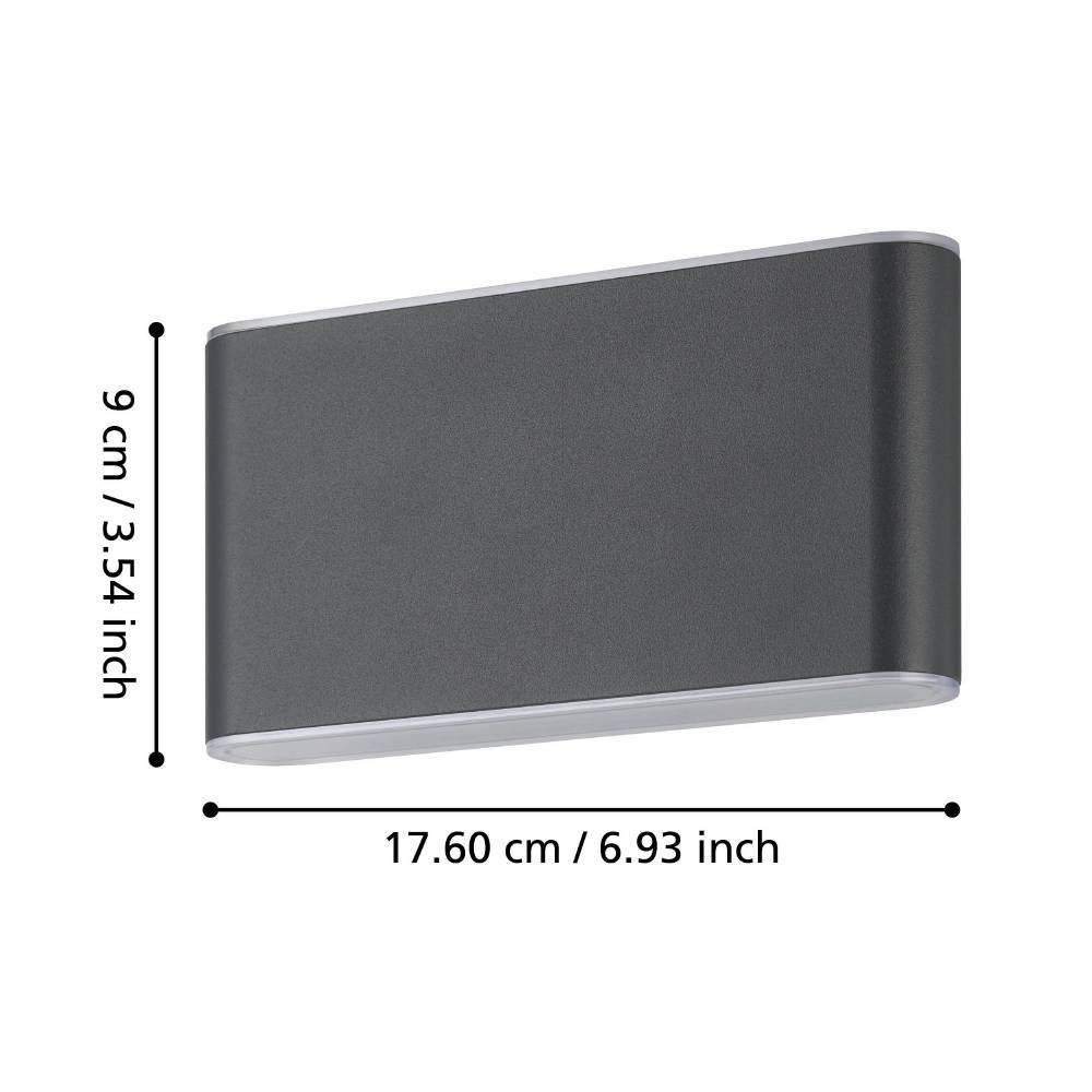 901026_DIMENSION_0001 | Eglo Romania Aplică GRUTTI LED 2X5.8W IP65 901026