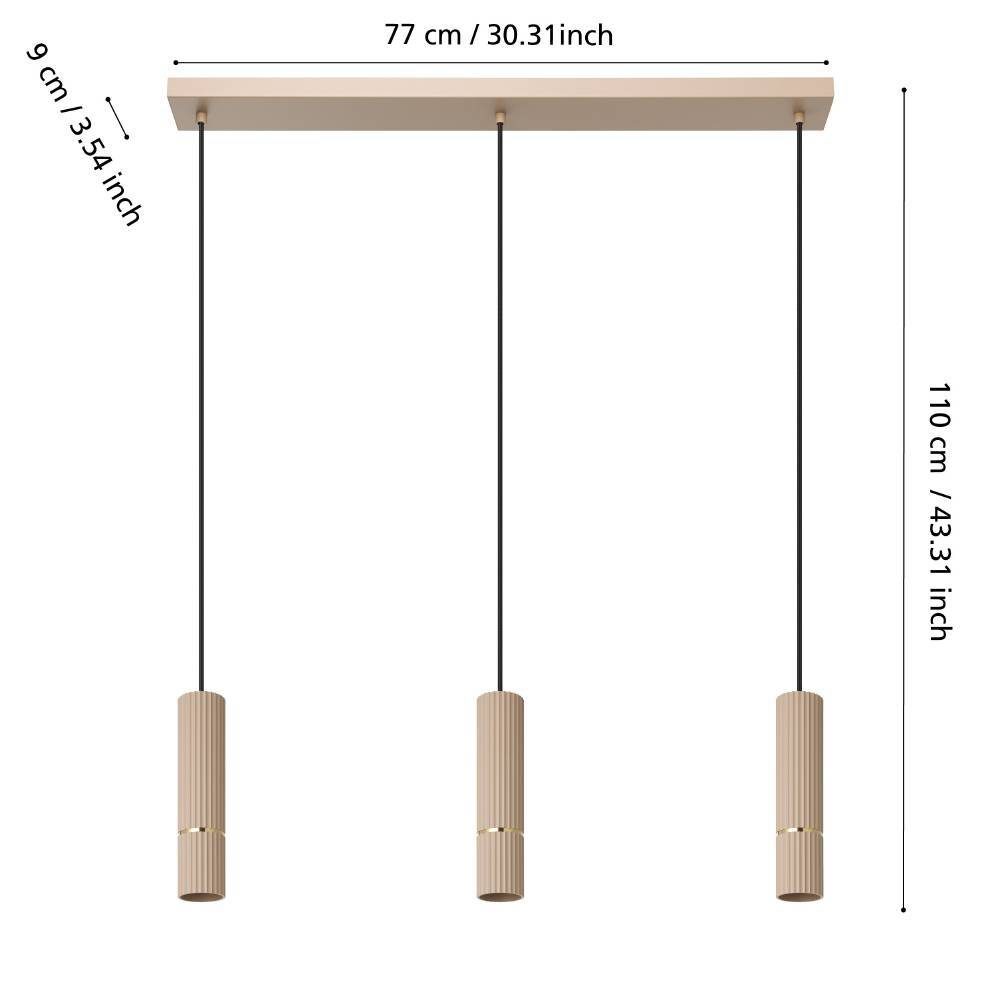 901152_DIMENSION_0001 | Eglo Romania Lustră CAMINIA LED GU10 3X5W IP20 901152
