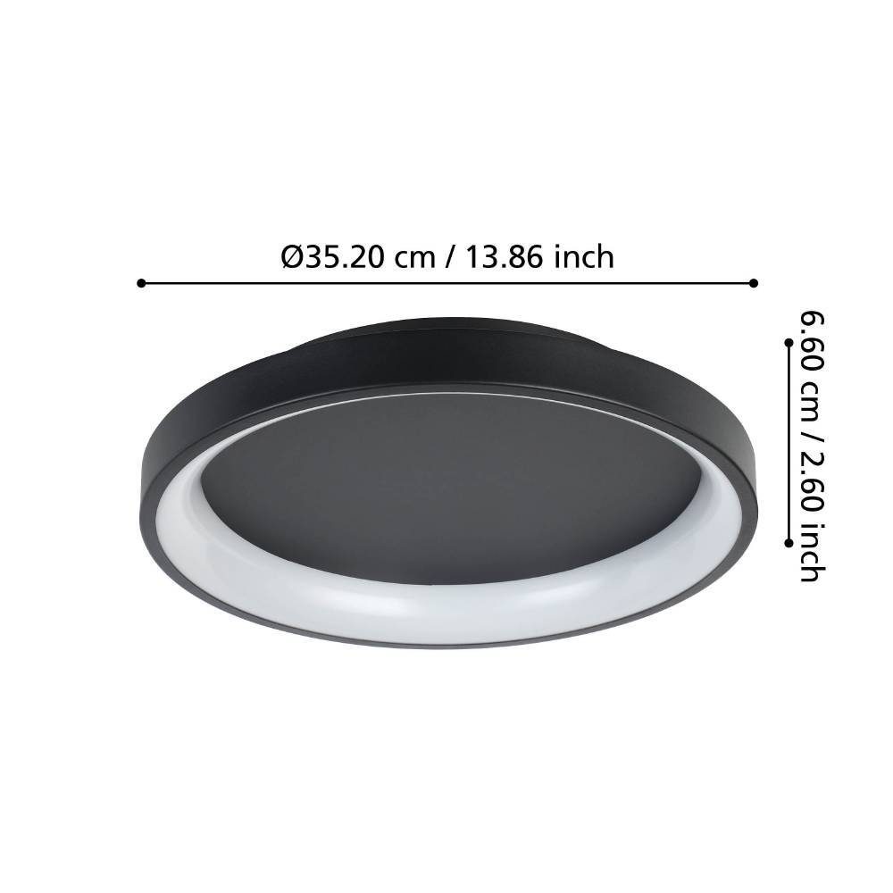 901251_DIMENSION_0001 | Eglo Romania Aplică/Plafonieră LORETELLO LED 12W IP20 901251