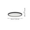 901438_DIMENSION_0001 | Eglo Romania Panou aplicat ROVITO LED 13.9W IP44 901438