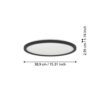 901439_DIMENSION_0001 | Eglo Romania Panou aplicat ROVITO LED 18.5W IP44 901439
