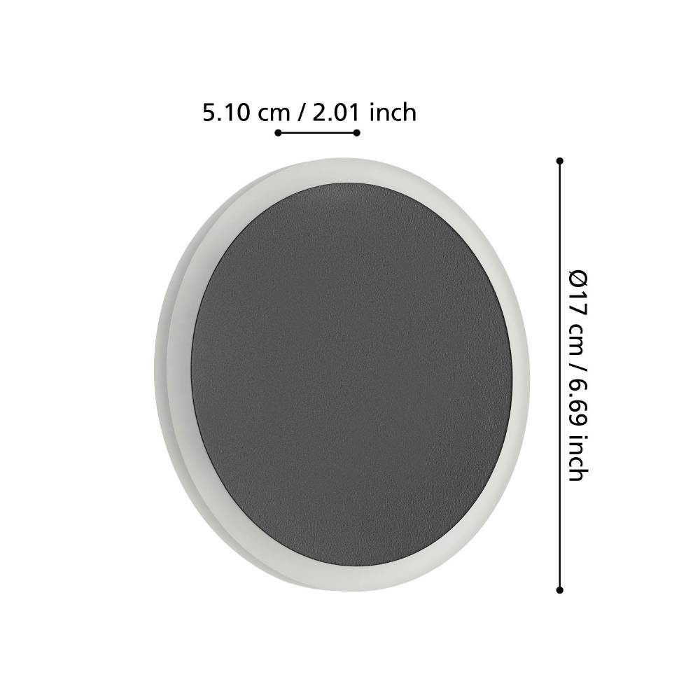 901585_DIMENSION_0001 | Eglo Romania Aplică TALAMELLO 1 LED 12W IP20 901585