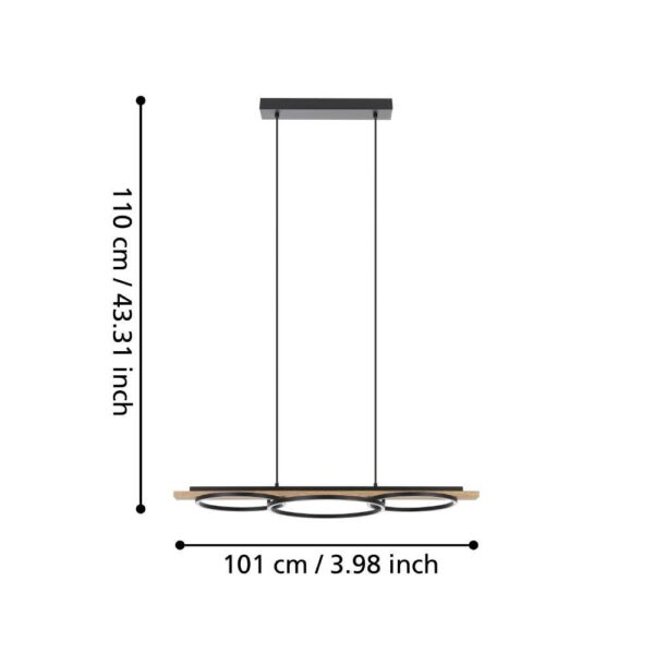 Pendul BOYAL LED 2X12.5W;15.5W IP20 901714 - imagine 4