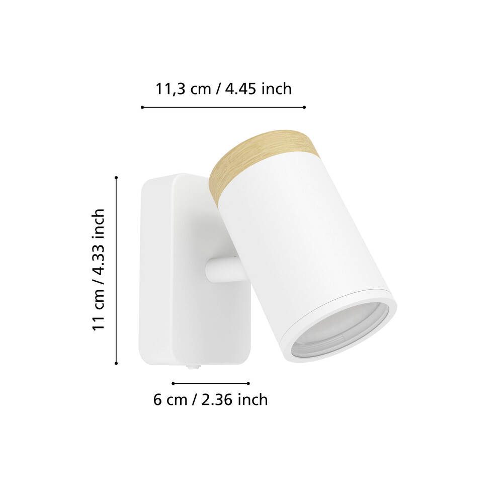 300003_DIMENSION_0001 | Eglo Romania Aplică/Plafonieră CONSUMA GU10 3W IP44 300003