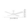 35088_DIMENSION_0001 | Eglo Romania Ventilator plafon BONDI 1 IP20 35088