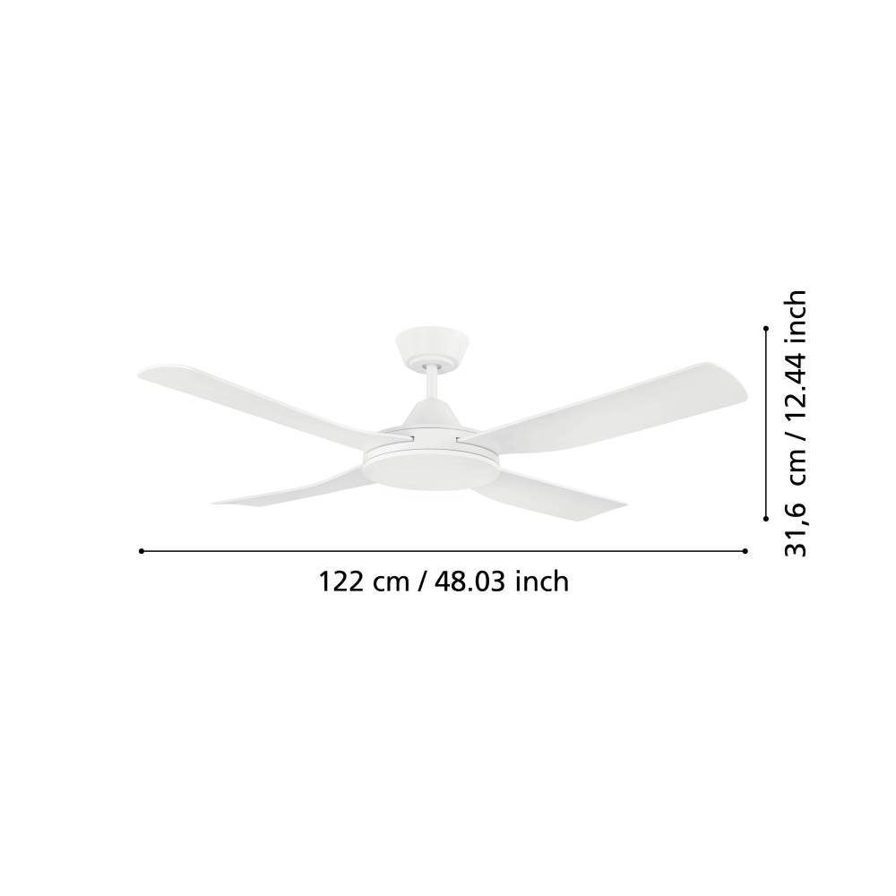 35088_DIMENSION_0001 | Eglo Romania Ventilator plafon BONDI 1 IP20 35088