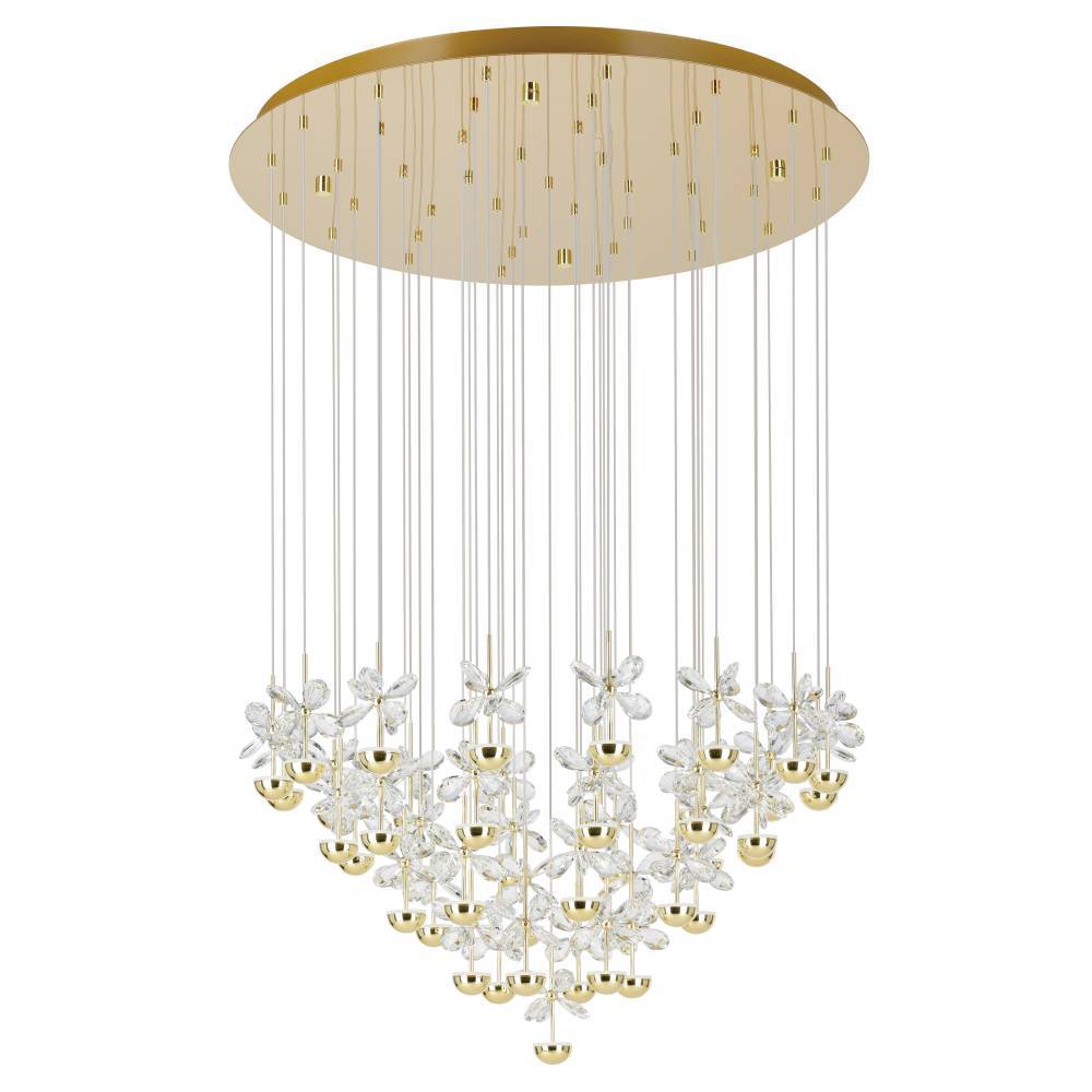 ILUMINAT - Lustră PIANOPOLI 3 LED 43X1.8W IP20 390312, lumină caldă, oțel alamă