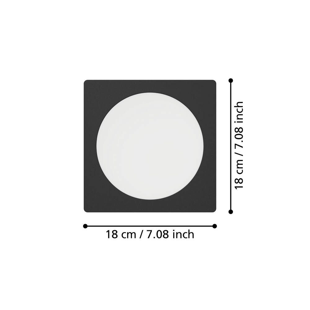 901392_DIMENSION_0001-JPG 1000px | Eglo Romania Spot încastrat FUEVA 6 LED 10W IP20 901392