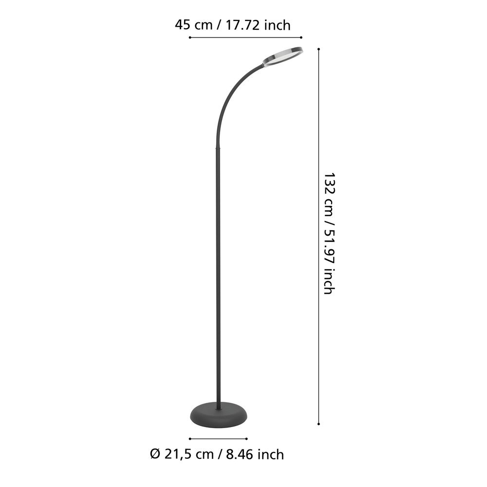 902176_DIMENSION_0001-JPG 1000px | Eglo Romania Lampadar LAURO LED 5W IP20 902176