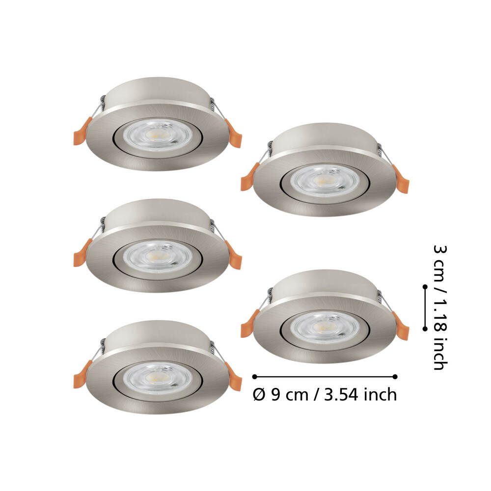 902269_DIMENSION_0001 | Eglo Romania Set spot încastrat BARRANCO LED 5X4.5W IP20 902269