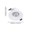 902329_DIMENSION_0001 | Eglo Romania Spot încastrat SALICETO LED 6W IP20 902329