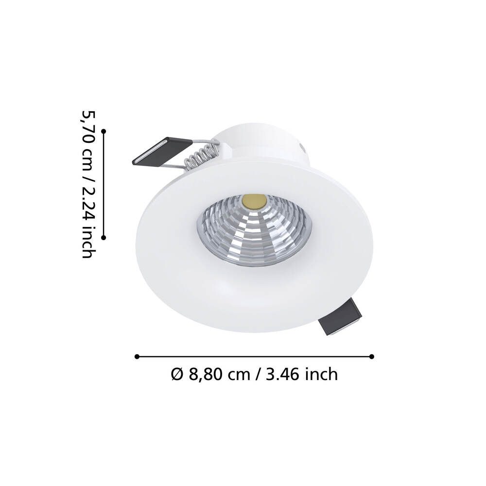 902329_DIMENSION_0001 | Eglo Romania Spot încastrat SALICETO LED 6W IP20 902329