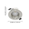 902331_DIMENSION_0001 | Eglo Romania Spot încastrat SALICETO LED 6W IP20 902331