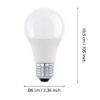 110172_DIMENSION_0001 | Eglo Romania Bec LED E27 A60 8.8W 4000K 110172