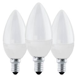 Set 3 becuri LED E14 C37 3X4.9W 3000K 113113