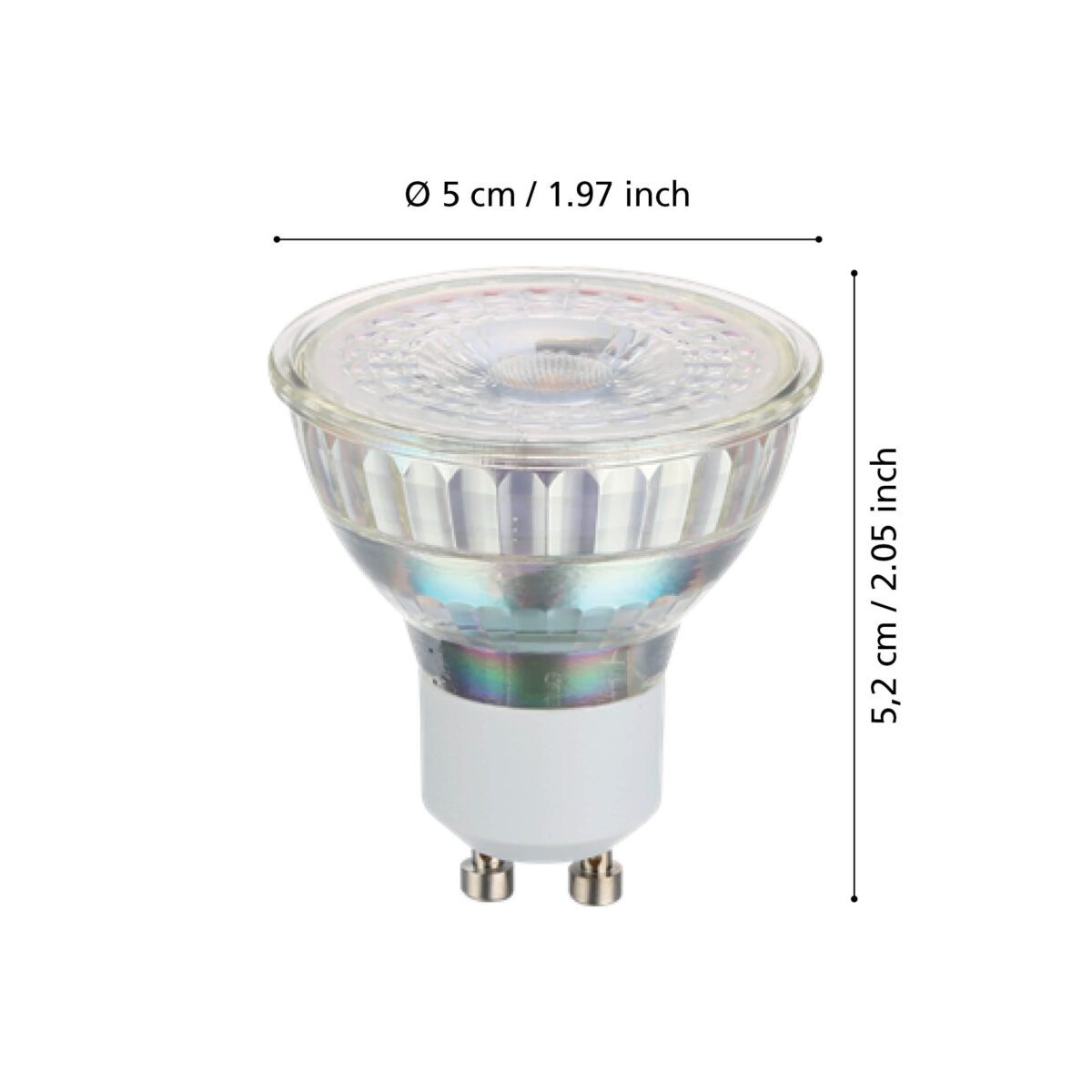 113114_DIMENSION_0001 | Eglo Romania Set 3 becuri LED GU10 3X4.5W 3000K 113114