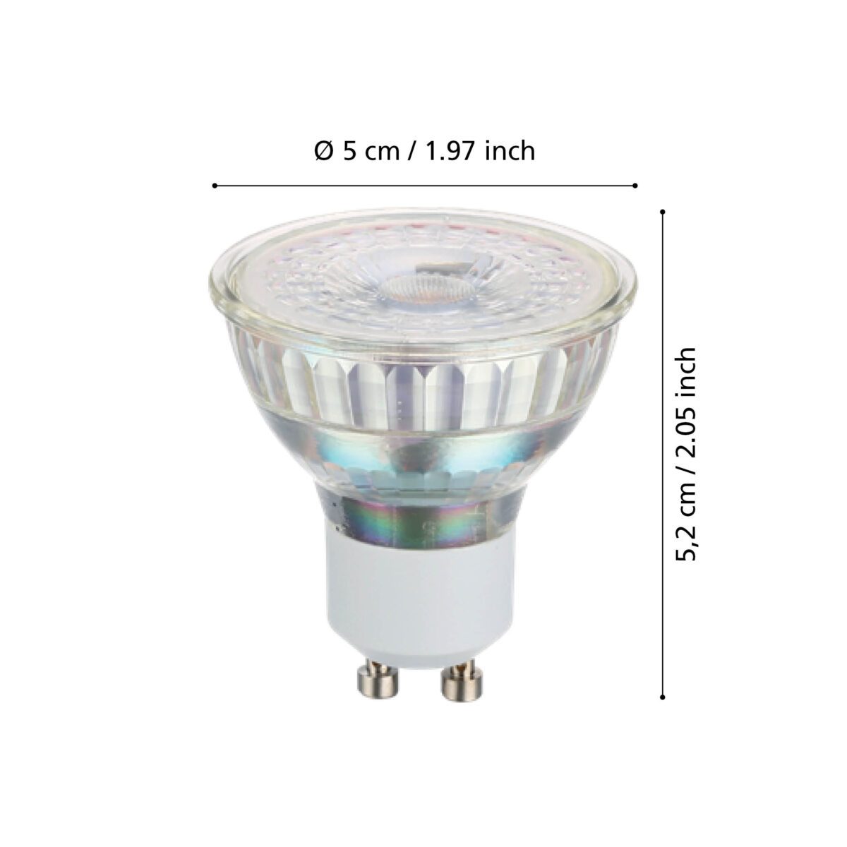 113115_DIMENSION_0001 | Eglo Romania Set 3 becuri LED GU10 3X4.5W 4000K 113115