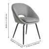 424707_DIMENSION_0001 | Eglo Romania Scaun GUAGUA 575x550x805mm 424707