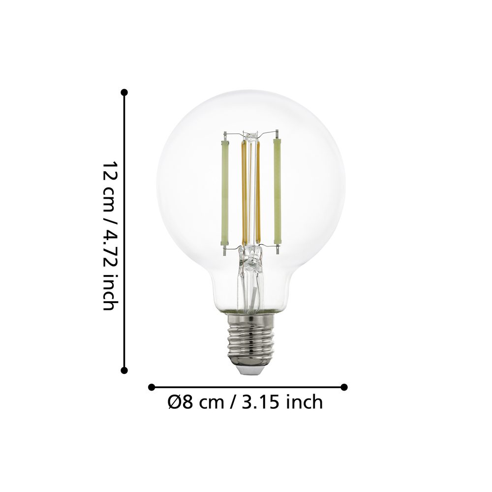 110386_DIMENSION_0001 | Eglo Romania Bec LED E27 G80 8W 2200K-6500K 110386