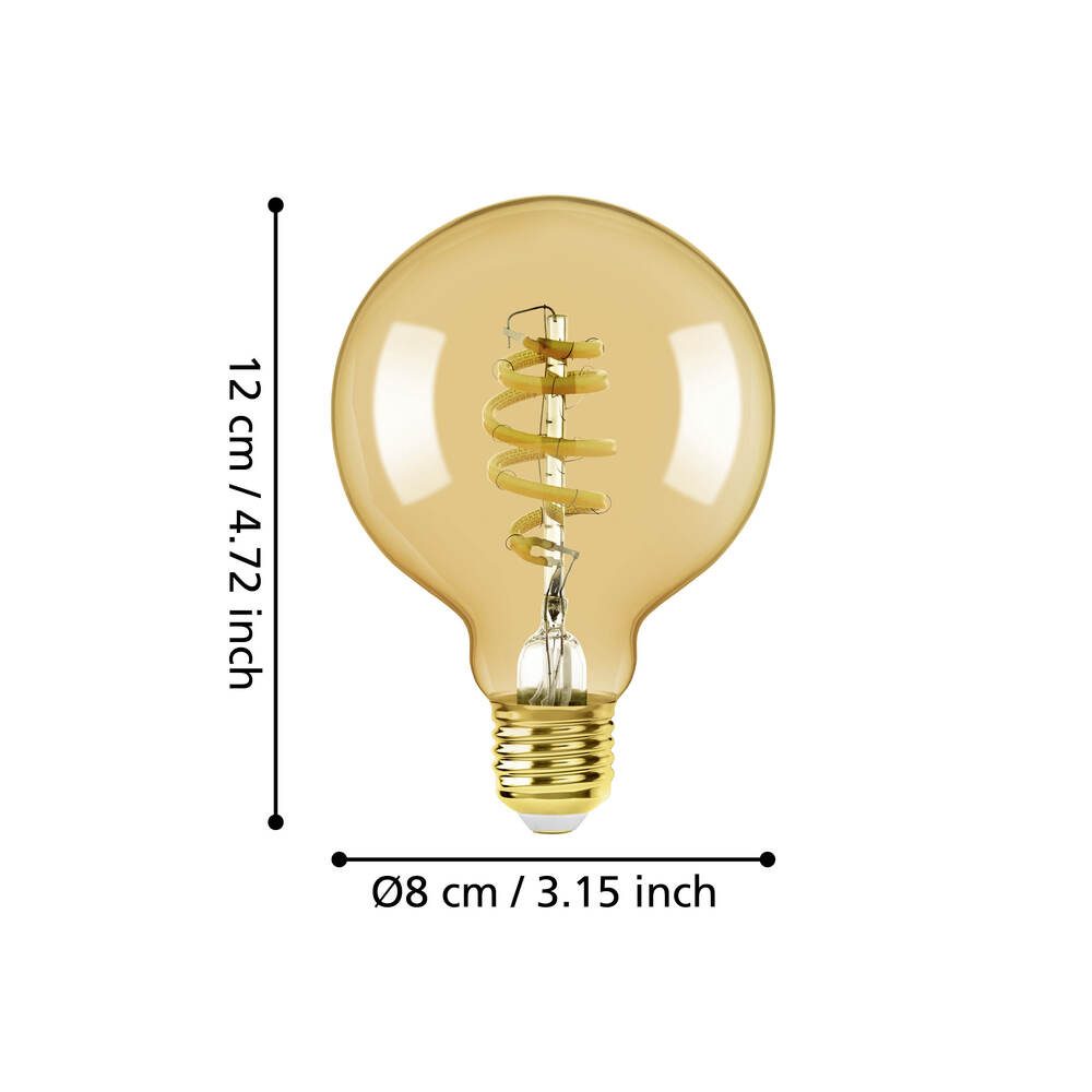 110391_DIMENSION_0001 | Eglo Romania Bec LED E27 G80 7W 2200K-6500K 110391