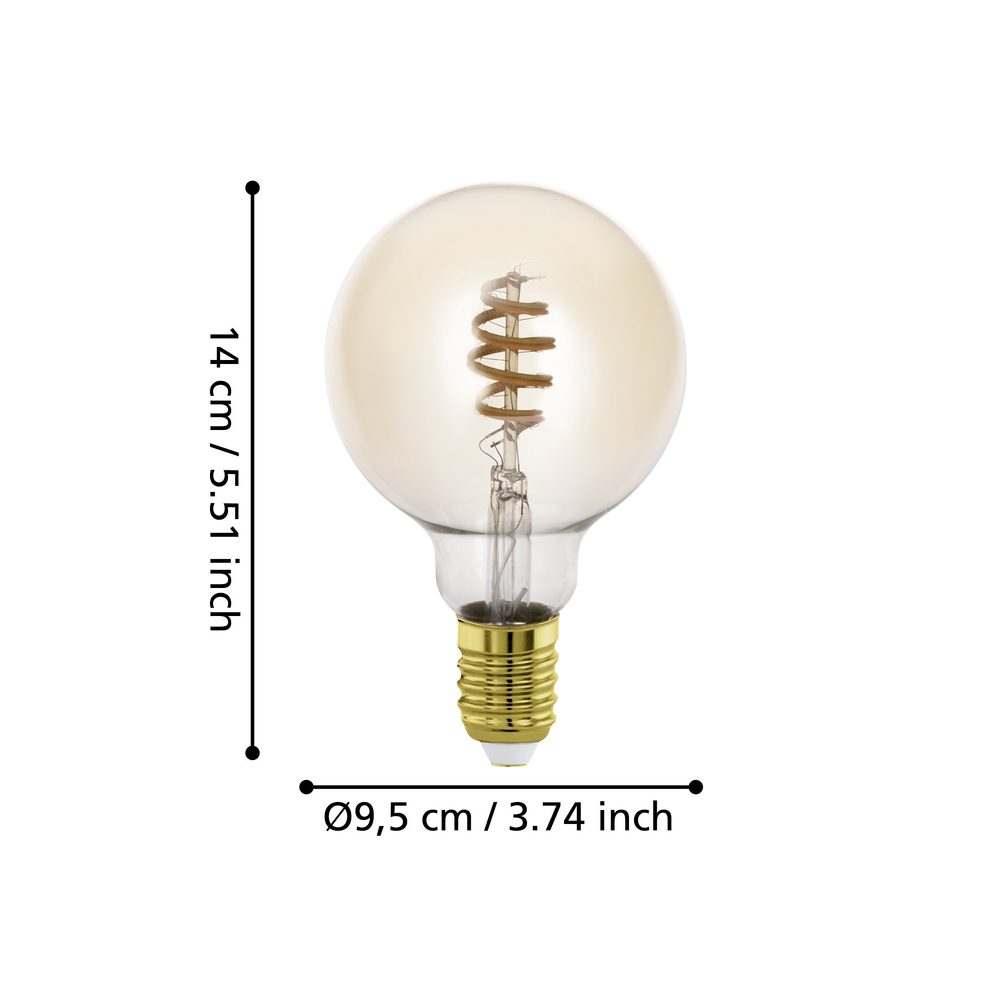 110392_DIMENSION_0001 | Eglo Romania Bec LED E27 G95 7W 2200K-6500K 110392