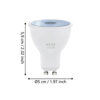 110394_DIMENSION_0001 | Eglo Romania Bec LED GU10 4.9W 2700K-6500K 110394