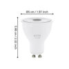 110398_DIMENSION_0001 | Eglo Romania SET 3 becuri LED GU10 4.9W + telecomandă 110398