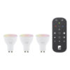 SET 3 becuri LED GU10 4.9W + telecomandă 110398