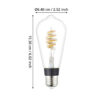 110405_DIMENSION_0001 | Eglo Romania Bec LED E27 ST64 7.5W 3000K 110405
