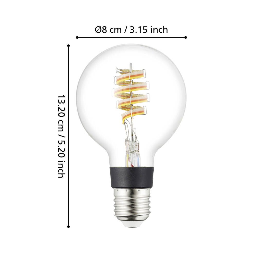 110406_DIMENSION_0001 | Eglo Romania Bec LED E27 G80 7.5W 3000K 110406