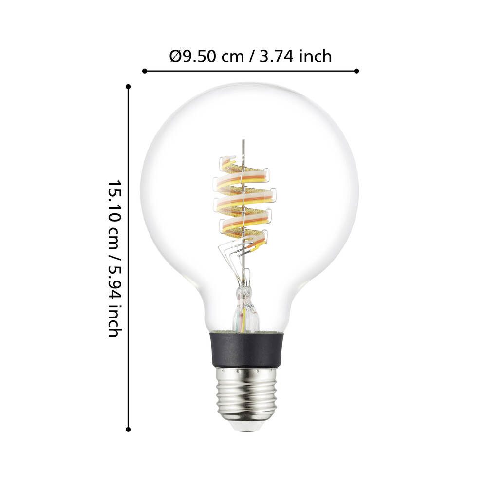 110407_DIMENSION_0001 | Eglo Romania Bec LED E27 G95 7.5W 3000K 110407