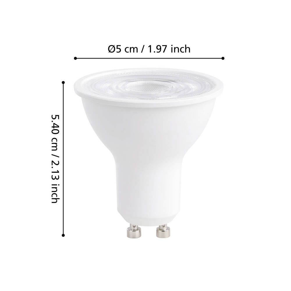 110408_DIMENSION_0001 | Eglo Romania Bec LED GU10 4.9W 2700K-6500K 110408