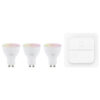 110417_VIEW_0001 | Eglo Romania SET 3 becuri LED GU10 4.9W + telecomandă 110398