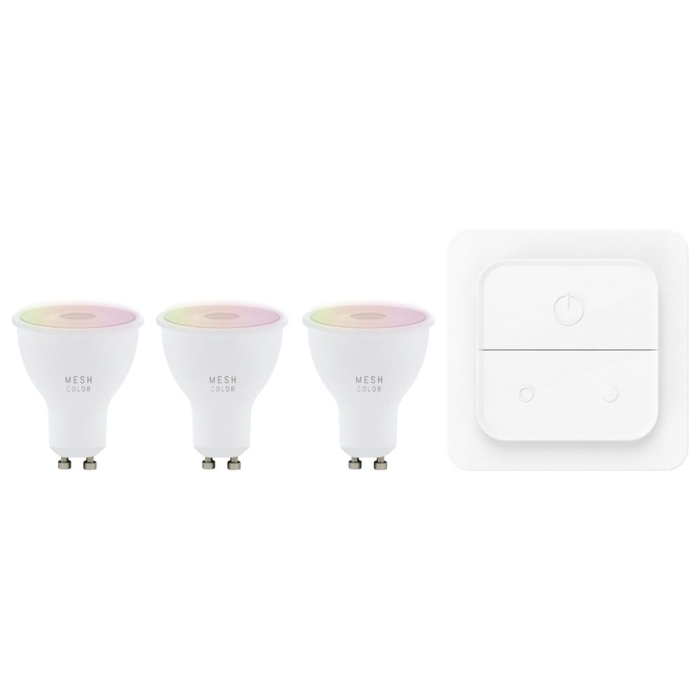 110417_VIEW_0001 | Eglo Romania Set 3 becuri LED GU10 4.9W + telecomandă 110417