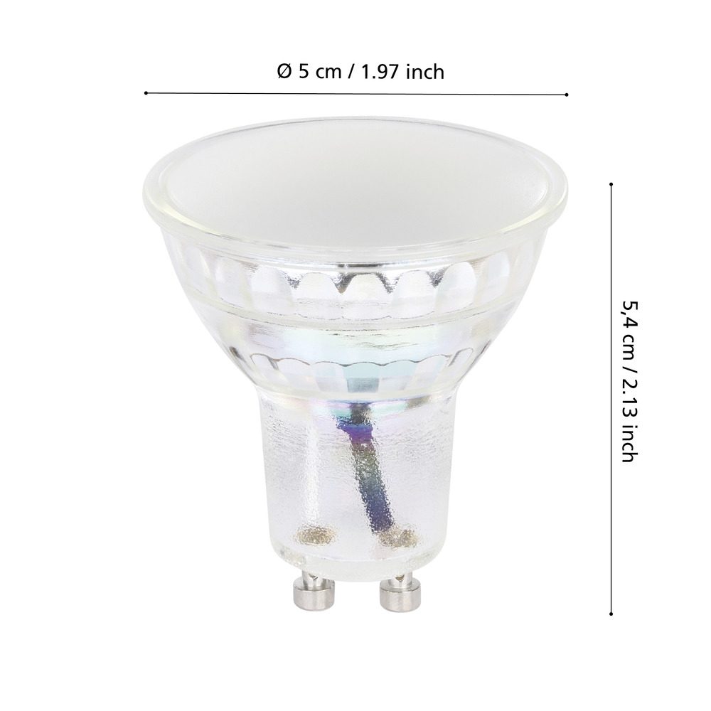 110421_DIMENSION_0001 | Eglo Romania Bec LED GU10 4.9W 2700K-6500K 110421