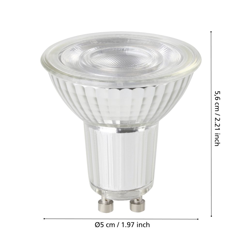 110436_DIMENSION_0001 | Eglo Romania Bec LED GU10 SCOB 6W 4000K 110436