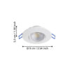 300186_DIMENSION_0001 | Eglo Romania Set 7 spoturi GEDREZ LED 7X4.9W IP20 300186
