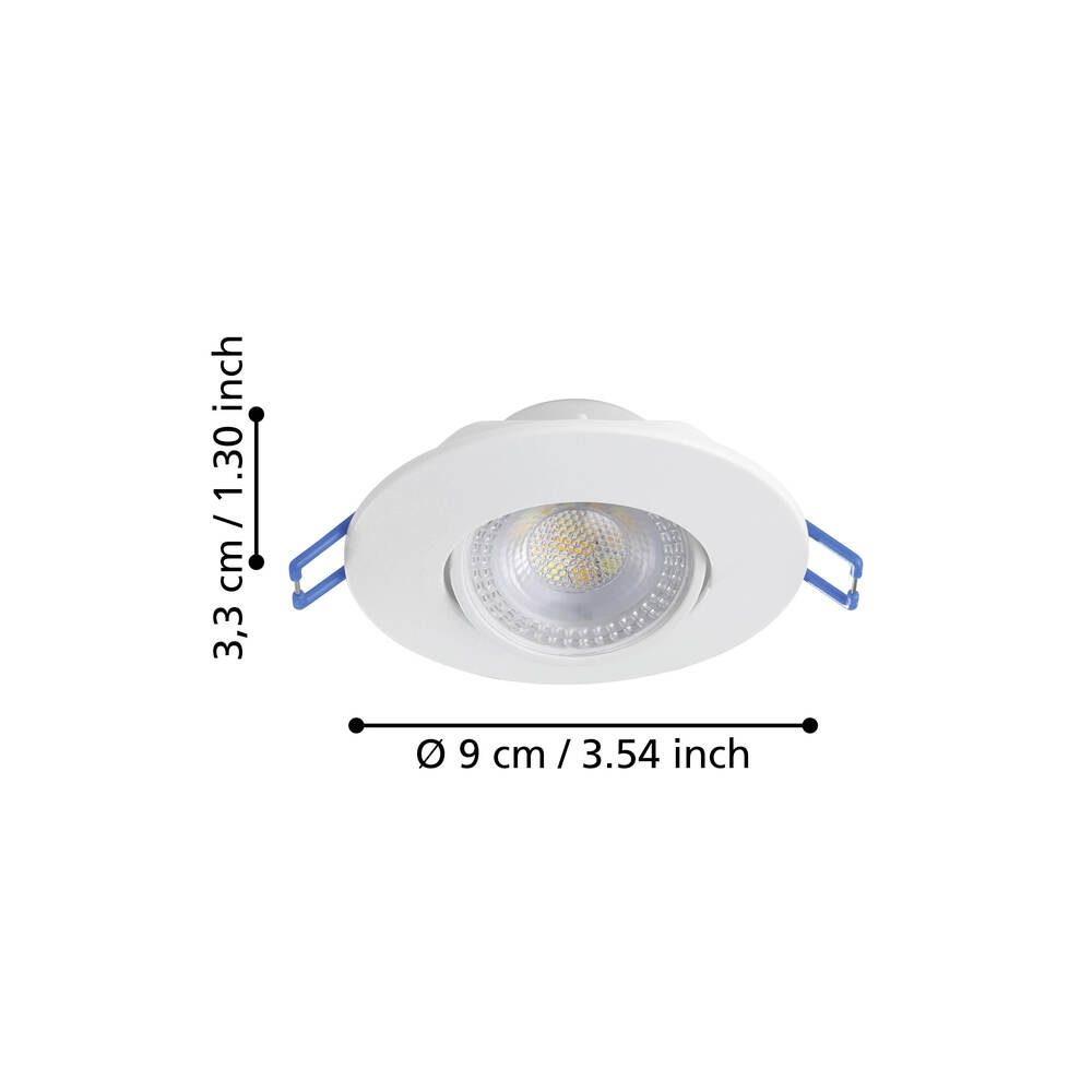 300186_DIMENSION_0001 | Eglo Romania Set 7 spoturi GEDREZ LED 7X4.9W IP20 300186