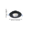 300188_DIMENSION_0001 | Eglo Romania Set 3 spoturi GEDREZ LED 3X4.9W IP20 300188