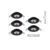 300189_DIMENSION_0001 | Eglo Romania Set 5 spoturi GEDREZ LED 5X4.9W IP20 300189
