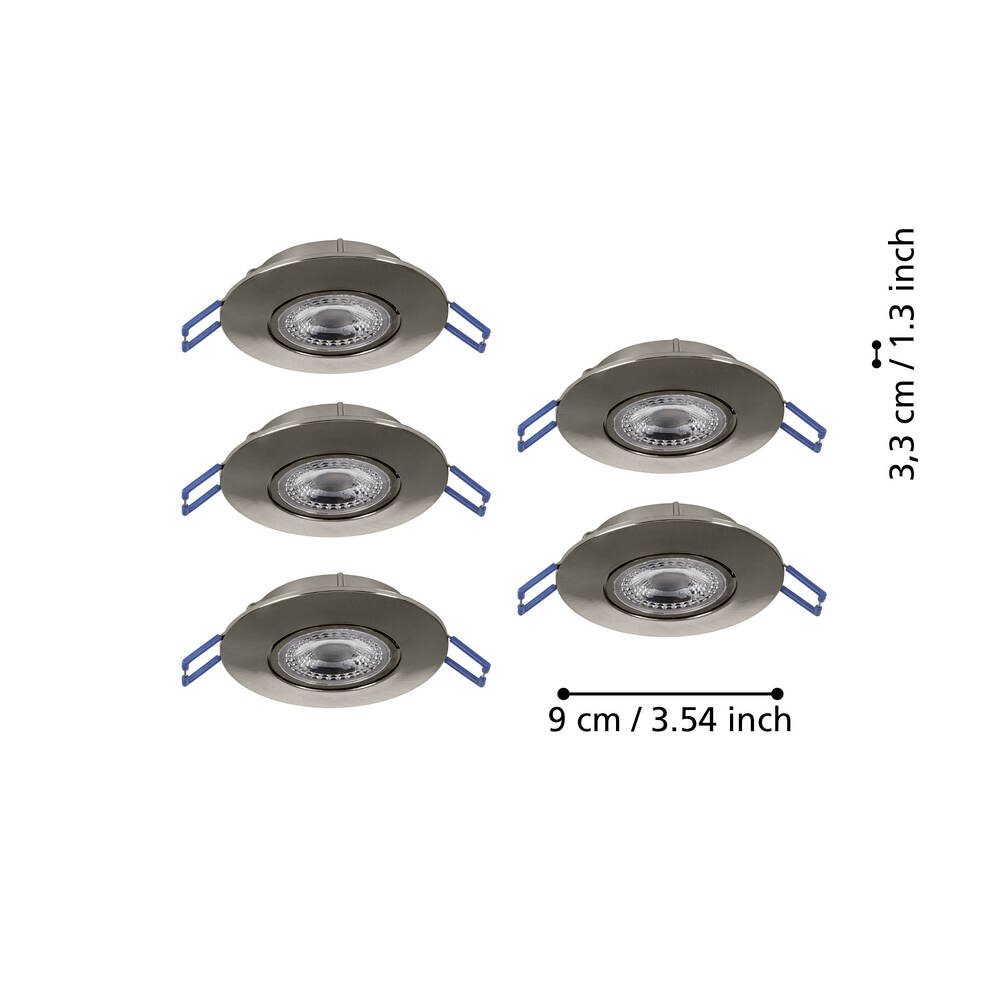 300194_DIMENSION_0001 | Eglo Romania Set 5 spoturi GEDREZ LED 5X4.9W IP20 300194