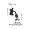 300914_DIMENSION_0001 | Eglo Romania Spot priză PARRINI 1 LED GU10 4.5W IP20 300914