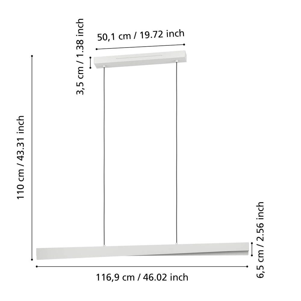 901833_DIMENSION_0001 | Eglo Romania Lustră BOLOGNANO-Z LED 19W IP20 901833