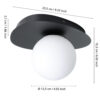 902091_DIMENSION_0001 | Eglo Romania Aplică/Plafonieră CASTROVIDO LED 4.2W IP44 902091