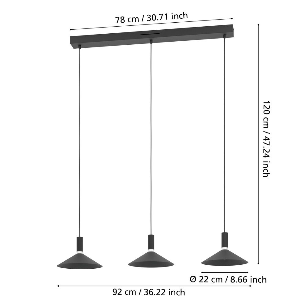 902184_DIMENSION_0001 | Eglo Romania Lustră CONOMAVILLA-Z LED 3X7.5W IP20 902184
